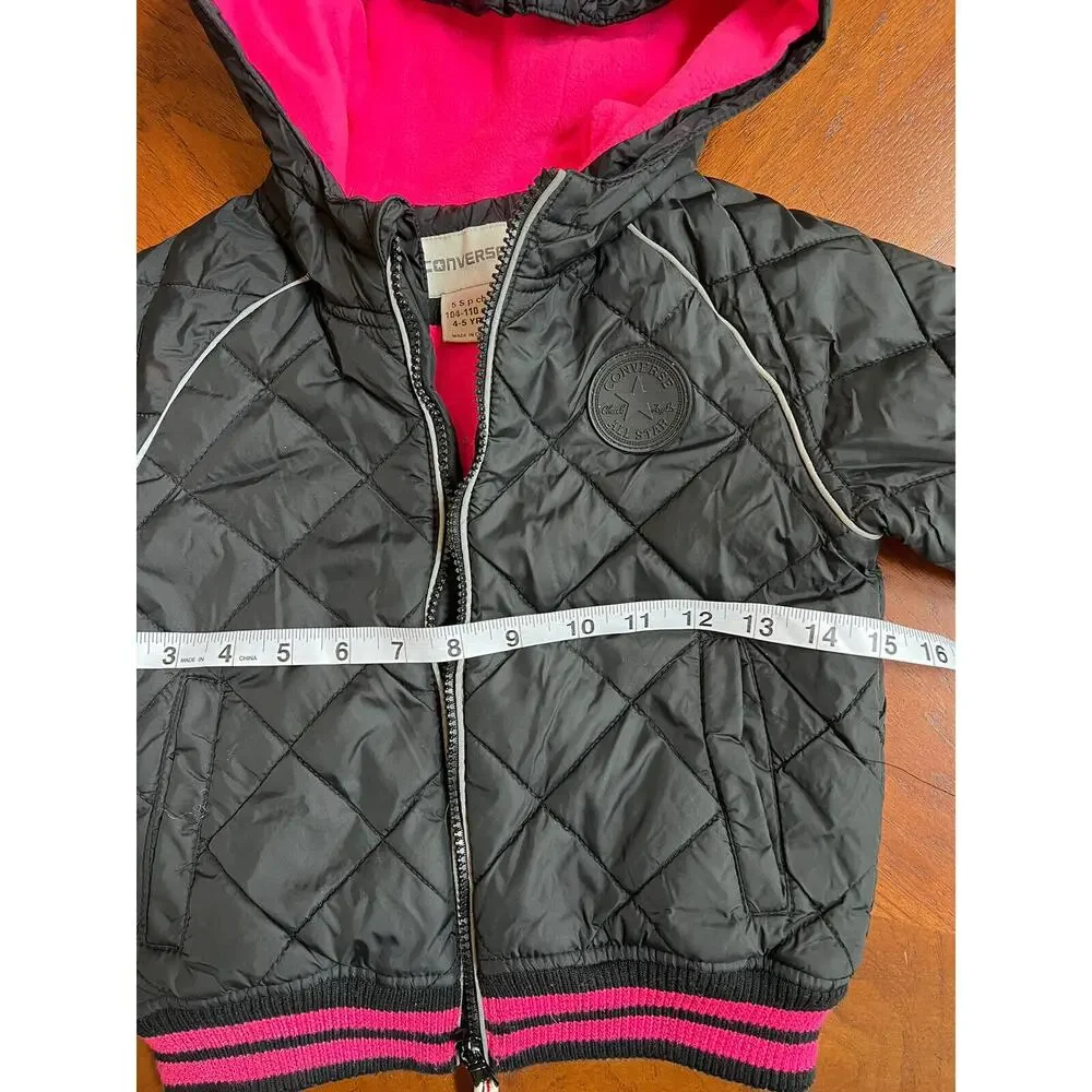 Converse girls quilted hooded jacket age 4-5 years 5 S